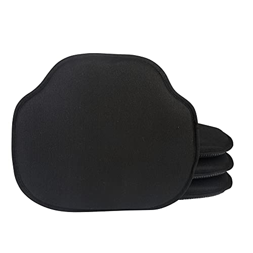 Klear Vu Gripper Omega Non-Slip Windsor Chair Cushions with Skid-Proof Seat Pad for Dining Room, Kitchen, and Office Use, 16x15 Inches, 4 Count (Pack of 1), Black - color: Black, size: 4 Count (Pack of 1)
