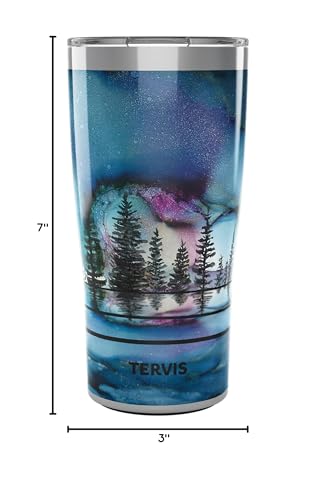 Tervis Traveler Inkreel The Heavens Triple Walled Insulated Tumbler Travel Cup Keeps Drinks Cold & Hot, 20oz, Stainless Steel | Thermos Travel Mug, Insulated, 18/8 Stainless, Quiet Base, BPA-Free, Dishwasher Safe, Fits Most Cupholders, Gifts under $50 - c