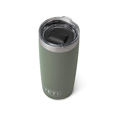 YETI Rambler 10 oz Tumbler, Stainless Steel, Vacuum Insulated with MagSlider Lid, Camp Green - color: Camp Green