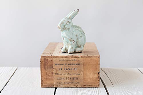 Creative Co-Op Distressed Terracotta Rabbit Figurine