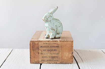 Creative Co-Op Distressed Terracotta Rabbit Figurine