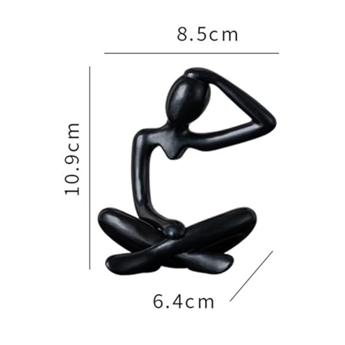 Abstract Reader Figurine Thinker Statue Human Figurine Desk Sculpture Resin Modern Suitable for Office Shelf Home Arrangement Gift Giving Hotel