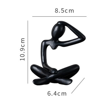 Abstract Reader Figurine Thinker Statue Human Figurine Desk Sculpture Resin Modern Suitable for Office Shelf Home Arrangement Gift Giving Hotel