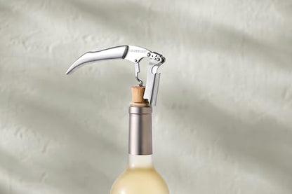 Le Creuset Stainless SteelCorkscrew Wine Opener | One-Step Waiter's Friend - color: Stainless Steel, style: Wine Opener