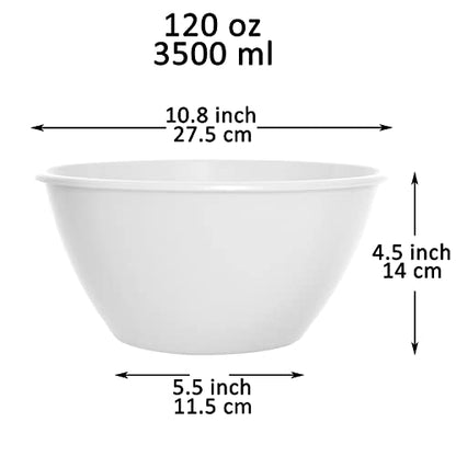 Youngever 11 inch 120 Ounce Plastic Mixing and Serving Bowls, Large Popcorn Bowls, Salad Bowls, Chip and Dip Serving Bowls, Set of 9 (Urban) - color: Urban