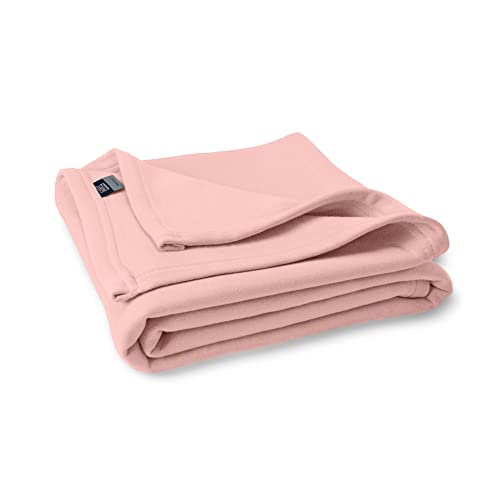 MV Sport Lightweight Sweatshirt Blanket Throw – Warm & Cozy, Breathable Oversized Fleece Knit, Couch, Bed, Travel, Cold Nights, and Outdoors – Soft Light Weight Blanket 54" x 84" Cameo Pink - color: Cameo Pink, size: Adult