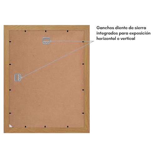 Americanflat 4x6 Collage Picture Frame with Shatter-Resistant Glass - Fits Five 4x6 Photos or Use as One 11x14 Picture Frame - Signature Collection - Collage Frames for Wall Display - Dark Oak | Overall frame size 11x14, Shatter-resistant glass, hangs ver