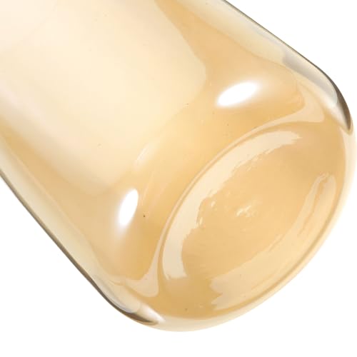 Glass Floral Container Flower Arrangement Vase Nordic Style Amber Glass Vase Decorative Floral Bottle for Living Room Home Décor