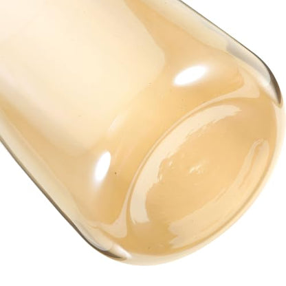 Glass Floral Container Flower Arrangement Vase Nordic Style Amber Glass Vase Decorative Floral Bottle for Living Room Home Décor