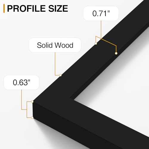 Vittanly Solid Wood 4x6 Picture Frames Set of 4, Black | 4x6 picture frame, Gallery Wall Frame Set, 4 x 6 Frame for Wall & Tabletop Display, Family, Pet, Christmas - color: Black, size: 4x6