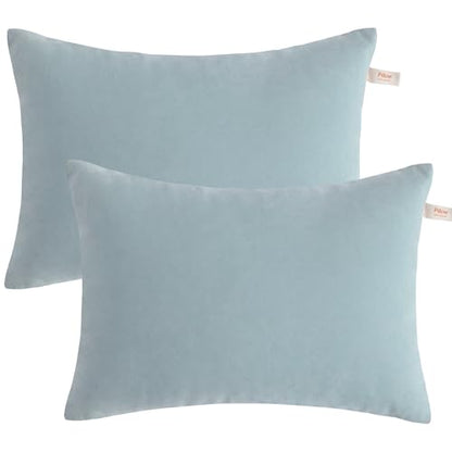 BEDSUM Toddler Pillows 13x18 Microfiber: Travel Inserts, 2 Pack, Sea Green | Soft brushed microfiber, 13x18 size, 2 pillow inserts, machine washable, lightweight for daycare, travel, and home use - color: Sea Green, size: 13x18 inches
