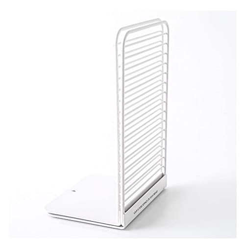 Metal Bookend, 1 Pairs Modern Geometric Design Bookends,Large Heavy Duty bookends for Kitchen School Decorative Bookends (Color : White) - color: White