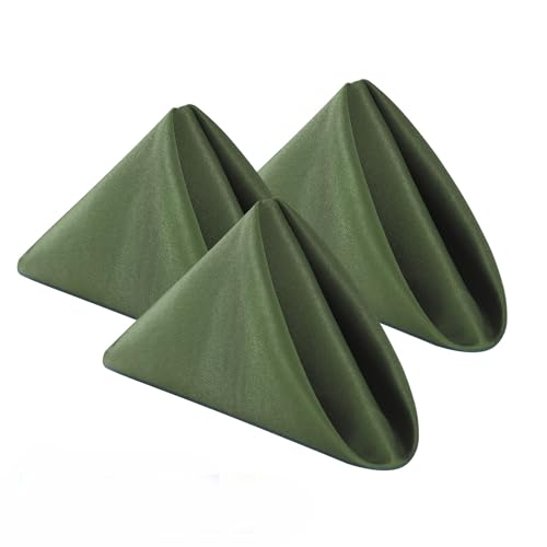 Bailarina Cloth Napkins Set of 80,17x17 inches Dinner Napkins Cloth Washable,Polyester Square Table Cloth Napkin Bulk with Hemmed Edges Ideal for Banquets, Parties and Weddings-Willow - color: Willow