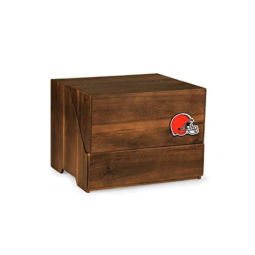 PICNIC TIME NFL Madison Acacia Tabletop Bar Tool Set, Bartender Kit with Stand, Bar Accessories Set