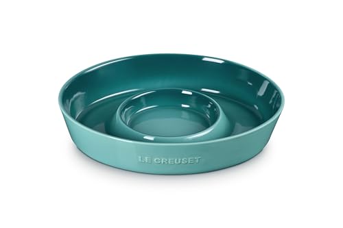 Le Creuset Stoneware Signature Oval Chip and Dip Platter, 13", Riviera - color: Riviera