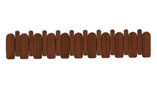 Wall Mounted Piano Key Hanger | Flip Style Hook | Entrance Wall Art Hook, Made of Oak Wood (3 Times Painted, 4 Times Polished) (Arc Walnut, 10Hooks) - color: Arc Walnut, size: 10Hooks