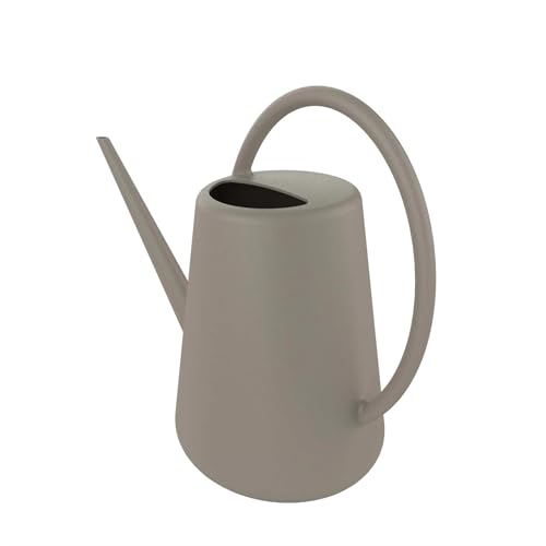 1 Gallon Resin Watering Can, with Ergonomic Curved Handle & Long Spout | for Indoor & Outdoor Plants,Birch Grey