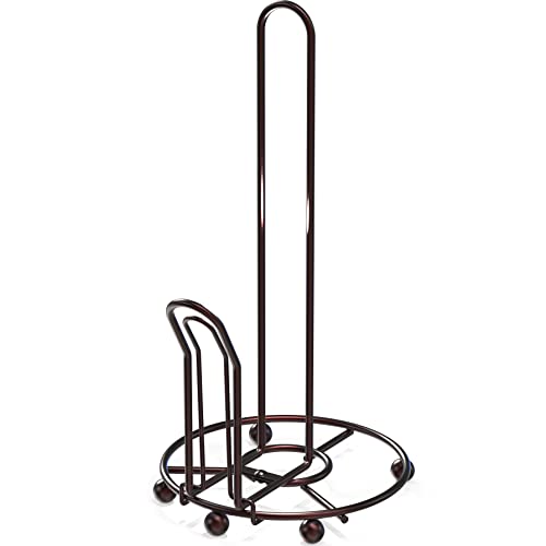 Simple Houseware Paper Towel Holder for Kitchen Countertop, Bronze - color: Bronze