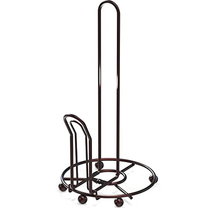 Simple Houseware Paper Towel Holder for Kitchen Countertop, Bronze - color: Bronze