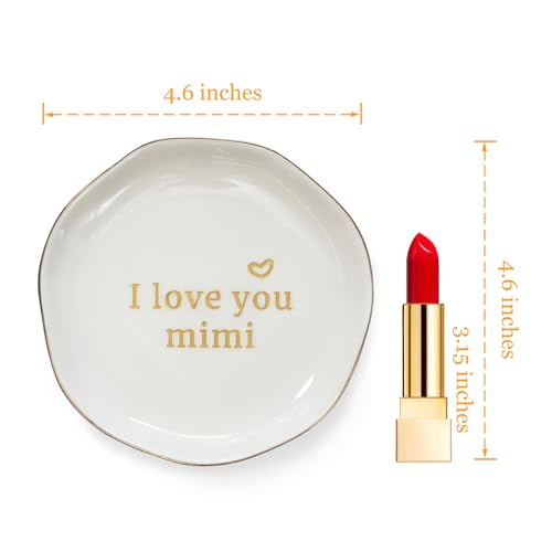 Mimi Gifts for Grandma Mother's Day-I love You Mimi Ring Dish-Mimi Gifts for Grandma Nana Birthday Christmas Valentine's,Gift for Mimi from Grandkids Grandchildren - style: I Love You Mimi