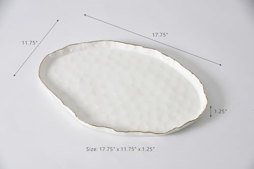 Pampa Bay Portofino Large Oval Platter, 17.75" x 11.75" x 1.25" - size: 17.75 x 11.75