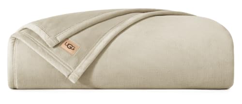 UGG Coco Twin Bed Blanket, Cozy Fleece Blanket, 68" x 92", Ivory | Fits Twin and Twin Xl Beds, Bedding Essentials, Housewarming Gift, Back To College, Guest Room Use, Year-Round - color: Ivory, size: Twin