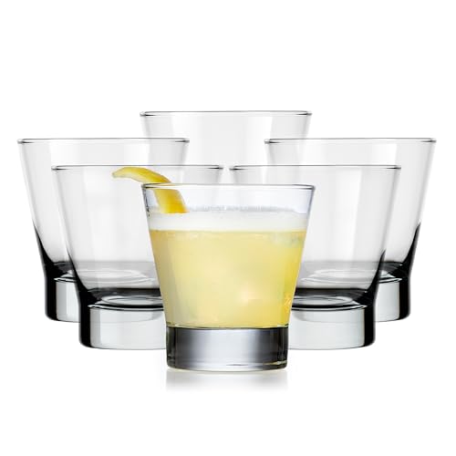 Libbey Bar Essentials Double Old Fashioned Glasses,10.5oz, Clear Drinking Glasses Set of 6, Modern Rocks Glass Set for Special and Everyday Use - color: DOF MODERN 6