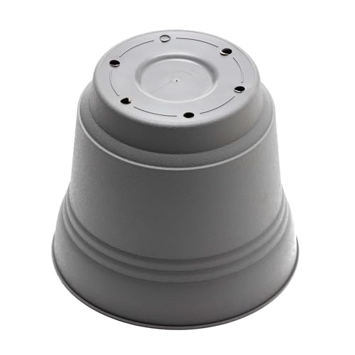Bloem Saturn Planter w/Saucer 5" Charcoal Gray (SP05908) - color: Charcoal Gray, size: 5"