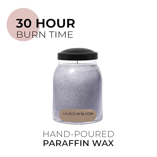 A Cheerful Giver - Lilacs In Bloom Baby Scented Glass Jar Candle (6oz) with Lid & True to Life Fragrance Made in USA - size: 6oz Baby