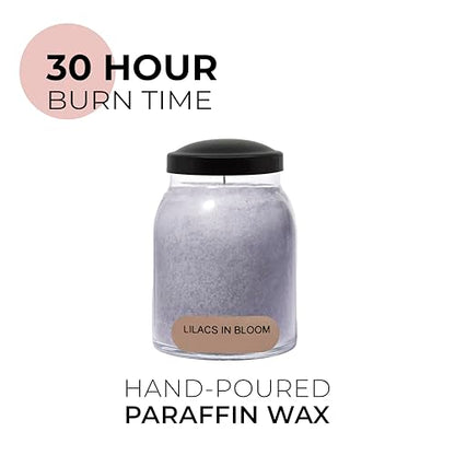 A Cheerful Giver - Lilacs In Bloom Baby Scented Glass Jar Candle (6oz) with Lid & True to Life Fragrance Made in USA - size: 6oz Baby