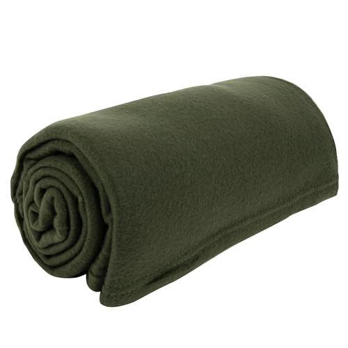 50x60 Throw Blankets, Ultra Soft Hypoallergenic Fleece Fall Throw Blanket for Livingroom, Couch, Chair, Bed, Olive Green - color: Hunter Green