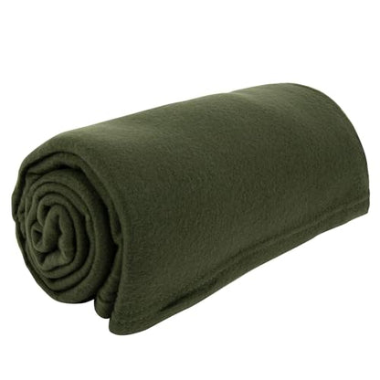 50x60 Throw Blankets, Ultra Soft Hypoallergenic Fleece Fall Throw Blanket for Livingroom, Couch, Chair, Bed, Olive Green - color: Hunter Green