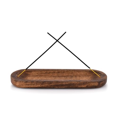 Incense Burner Stick Holder Ash Catcher Wooden Handmade Modern Gift Wood Home Decor Size (11" X 4" X 1")