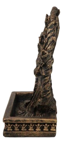 Ebros Gift Ethereal Forest Crann Bethadh Celtic Willow Tree of Life Backflow Incense Cone Burner Aroma Scent Figurine Mystical Earth Home Decorative Accent