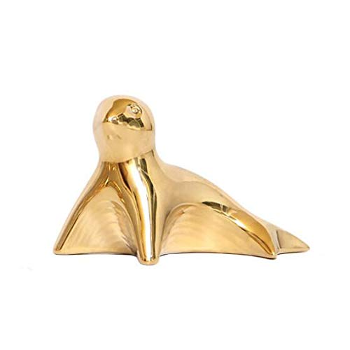 NWFashion Small Animal Statues Home Decor Modern Style Gold Decorative Ornaments (Seal) - color: Seal