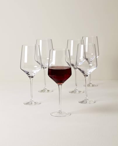 Lenox 897405 Tuscany Classics Angled Wine Glasses, Set of 6 - style: Wine Glasses