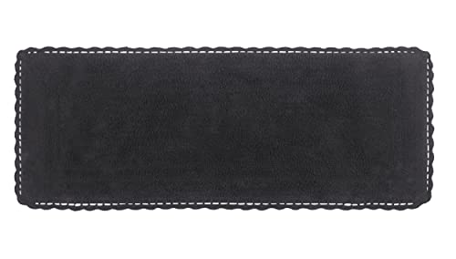 Home Weavers Casual Elegance Reversible Bathmat 100% Cotton Bathroom Rugs Set, Machine Washable Rug, Extra Soft and Absorbent Bath Rug, Kitchen Mat, Bath Mat Set, Non Slip Mat, 21"x54" Runner, Gray - color: Grey, size: 1'9" x 4'6" (Rectangular)