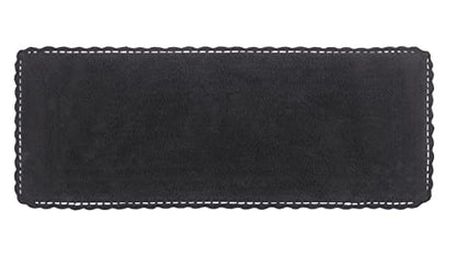 Home Weavers Casual Elegance Reversible Bathmat 100% Cotton Bathroom Rugs Set, Machine Washable Rug, Extra Soft and Absorbent Bath Rug, Kitchen Mat, Bath Mat Set, Non Slip Mat, 21"x54" Runner, Gray - color: Grey, size: 1'9" x 4'6" (Rectangular)