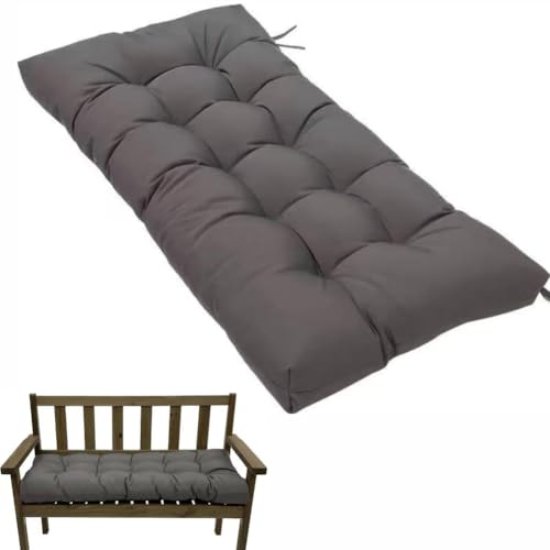 Waterproof Bench Cushions for Outdoor/Indoor Furniture,Tufted Patio Bench Seat Cushion, Swing Seat Cushion,Garden Loveseat Cushions,Waterproof Cushions for Lounger Garden (Dark Grey, 39.3x19.7in) - color: Dark Grey, size: 39.3x19.7in