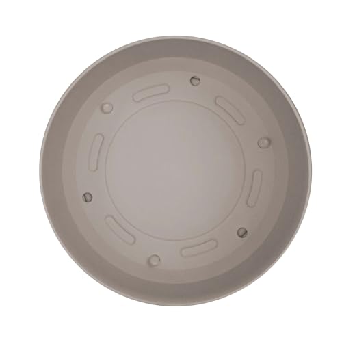 Bloem Mathers Planter w/Saucer Tray 10" Pebble Stone Beige - color: Pebble Stone, size: 10"