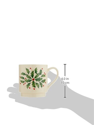 Lenox 853763 Holiday 4-Piece Stackable Mug Set, Christmas Dinnerware, Hosting - style: Stackable Mugs