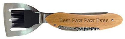 Best Paw Paw Ever BBQ Grill Multi Tool | Barbecue Spatula Grilling Accessories, Birthday Gift for Grandpa - color: PawPaw
