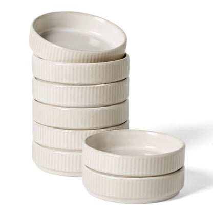 famiware Ceramic Soy Sauce Dish, 4oz Dipping Bowls Set of 8, Matte White | Individual Dip Sauce Cups/Dishes/Plates, Small Serving Bowls for Side Dishes, Condiments, Sushi, Appetizers, Reactive Glaze - color: Matte White, size: 8pcs