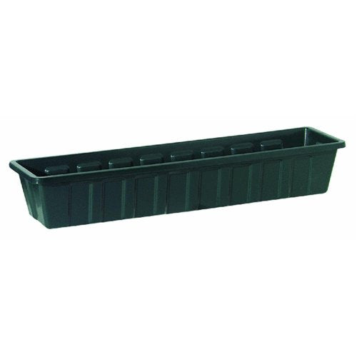 Root & Vessel, Poly-Pro Plastic Flower Box Planter, Hunter Green, 18-Inch - color: Green, size: 18-Inch