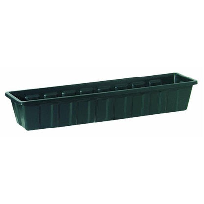 Root & Vessel, Poly-Pro Plastic Flower Box Planter, Hunter Green, 18-Inch - color: Green, size: 18-Inch