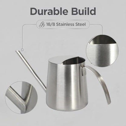 IMEEA Watering Can 18/8 Stainless Steel 20oz Long Spout for Indoor Plants