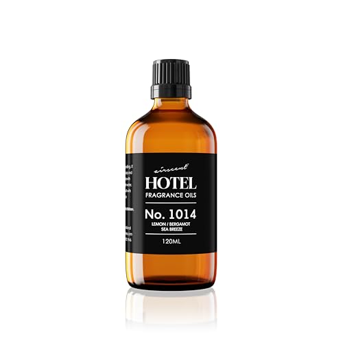 AirScent Hotel Diffuser Oil No. 1014 - Iconic 5-Star Hotel Blend - 120 mL | Lemon Bergamot Sea Breeze - Coastal Blend - Fragrance Oil for Ultrasonic and Waterless Diffusers and Crafting - size: 4 Fl Oz (Pack of 1)