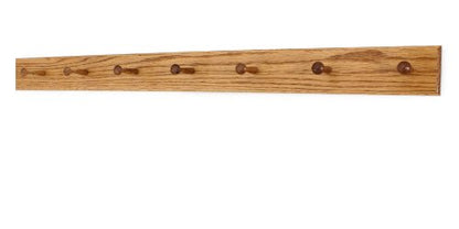Solid Oak Shaker Peg Rack Made in The USA - Golden Oak Stain Stain 41 x 3.5 Inches with 7 Pegs - color: Golden Oak, size: 41" x 3.5" with 7 pegs