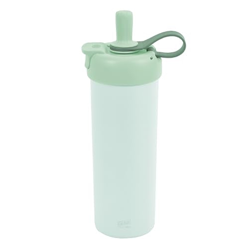 Glad Sip & Chug Insulated Water Bottle - Skinny Stainless Steel Tumbler with Straw and Chug Lid - Leak Resistant Double Walled Metal for Hot and Cold Drinks, 23oz, Green - color: Green