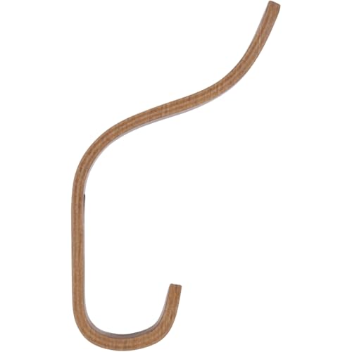 Plywood Wall Hooks Set of 4 Wood Coat Hooks Hanging Clothes Hats Robes Towels Wooden (Walnut) - color: Walnut